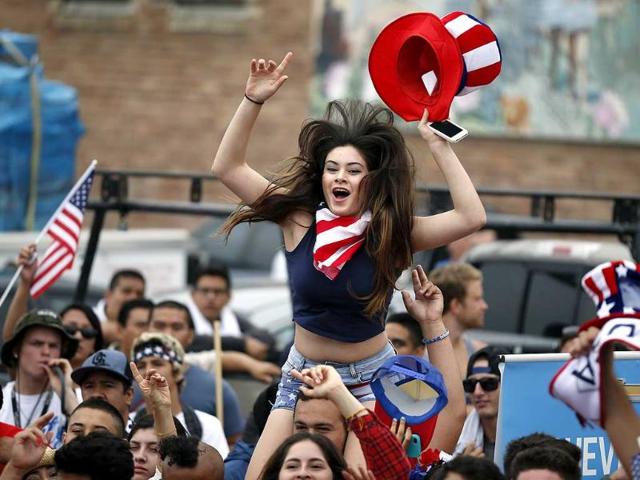 USA fans react during their 2014 World Cup Group G match against Germany at a viewing party in Hermosa Beach, California. (Reuters Photo) USA fans react during their 2014 World Cup Group G match against Germany at a viewing party in Hermosa Beach, California. (Reuters Photo)