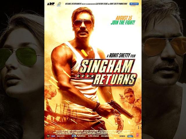 All Guns Blazing Ajay Devgn In Singham Returns Hindustan Times Singham returns is an indian action film directed by rohit shetty and produced by reliance entertainment. all guns blazing ajay devgn in singham