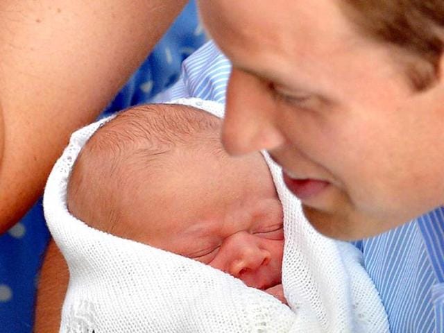 Prince William holds his new-born baby boy in front of the world's media outside St Mary's Hospital in London on July 23, 2013. Look at his pink cheeks, just look at them! (Getty Images) Prince William holds his new-born baby boy in front of the world's media outside St Mary's Hospital in London on July 23, 2013. Look at his pink cheeks, just look at them! (Getty Images)