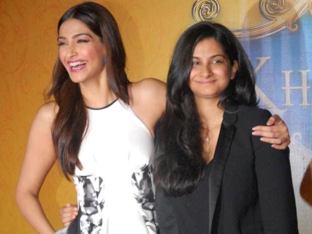 Sonam Kapoor with sister and producer Rhea Kapoor. (IANS Photo)