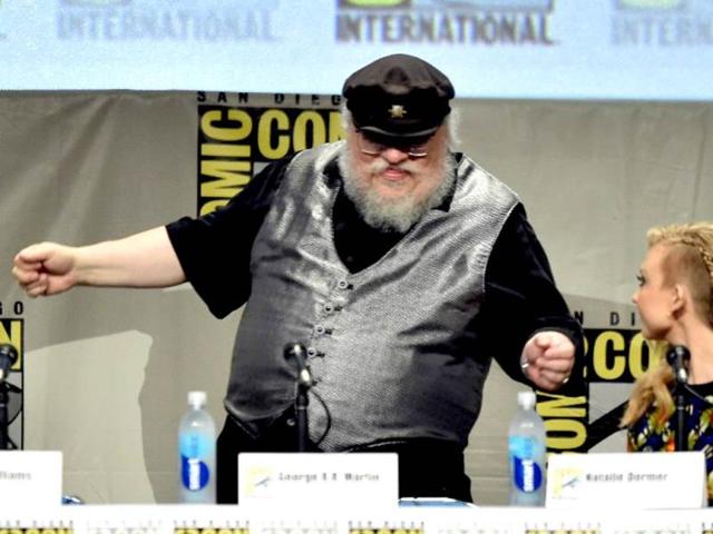 George-RR-Martin-the-creator-of-the-Game-of-Thrones-universe-breaks-into-a-jig-on-his-cue George-RR-Martin-the-creator-of-the-Game-of-Thrones-universe-breaks-into-a-jig-on-his-cue