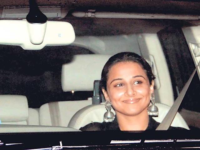 Siddharth Roy Kapur and wife Vidya Balan snapped as they reach Karan Johar's party.(Photos: Prodip Guha, Yogen Shah)