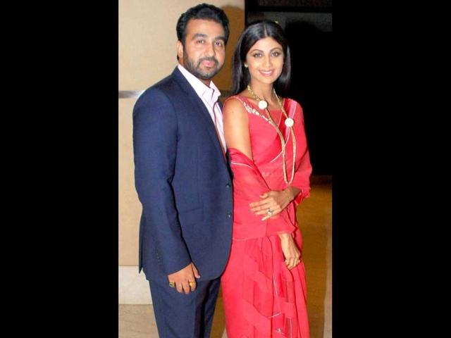 Shilpa Shetty along with her husband Raj Kundra at the birthday party of Priyanka Chopra. (PTI Photo)