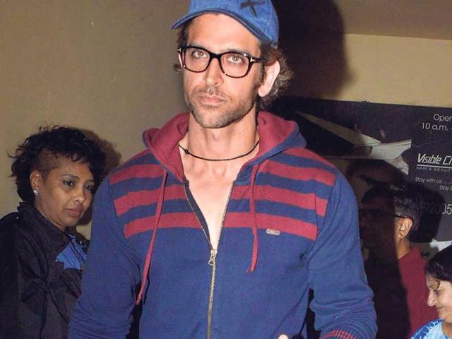 Hrithik Roshan spotted at a Mumbai theatre. (Photos: Yogen Shah)