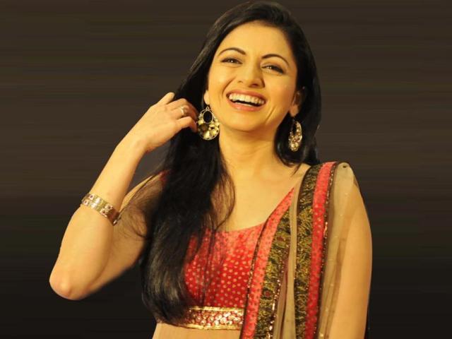 Actor Bhagyashree visited Bhopal on Tuesday to promote her upcoming TV soap 'Laut Aao Trisha'. (HT photo)