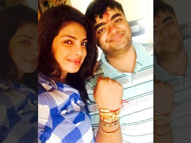 Priyanka Chopra with her brother Sid. Priyanka Chopra with her brother Sid.