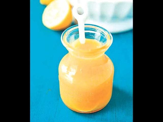 Tangy lemon curd sauce, perfect with vanilla ice cream and doughnuts INGREDIENTS: 1 cup lemon juice, 1 tbsp lemon zest, 1 cup sugar, 6 large eggs and 2 egg yolks, 12 tbsp unsalted butter METHOD: Beat the lemon juice, lemon zest, sugar and eggs in a large pan over low heat. Bring it to a slow simmer and add butter, whisking constantly until the mix thickens. Strain the mix through a small mesh strainer into a medium bowl and cover tightly. Chill for an hour or till it is set to be used as a topping. — Recipe by Sunil Tomar, executive chef, Storm Bar & Grill, Delhi