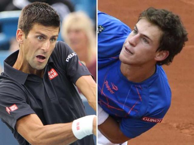 Novak Djokovic (L) has never played the world number 80 Diego Schwartzman (R) before. The Argentine is making his debut at the US Open having lost in qualifying in 2013. (Agency Photo)