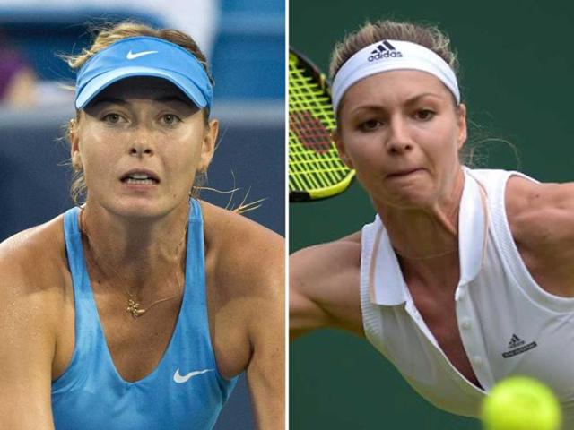 In this battle of glamorous 27-year-old Russian blondes, former childhood friends Maria Sharapova (L) and Maria Kirilenko will face off. (Agency Photo)