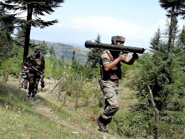 Army soldiers started massive search operation against militants after an enounter at Kalaroos (Lolab) Kupwara district of North Kashmir. (PTI Photo)