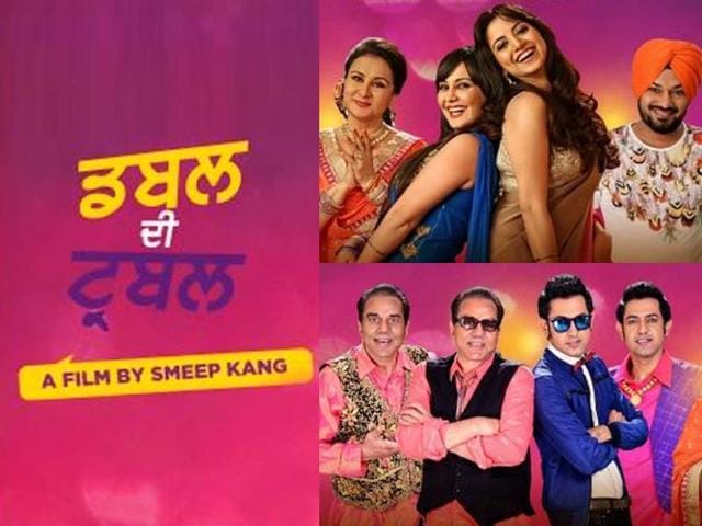 Double Di Trouble stars veteran actor Dharmendra, singer-actor Gippy Grewal, Noorie girl Poonam Dhillon, Kulraj Randhawa, Minisha Lamba and Gurpreet Gugghi.
