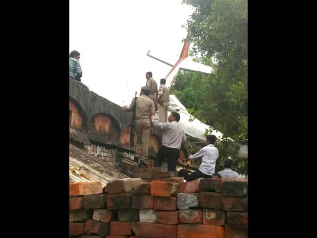 Police-inspects-the-crash-site-HT-Photo