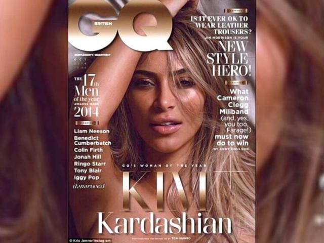 Kim Kardashian has posed naked for the latest issue of British GQ magazine. Kim, who was recently honoured with the Woman of the Year award at the magazine's awards event, is the cover model for the latest edition.