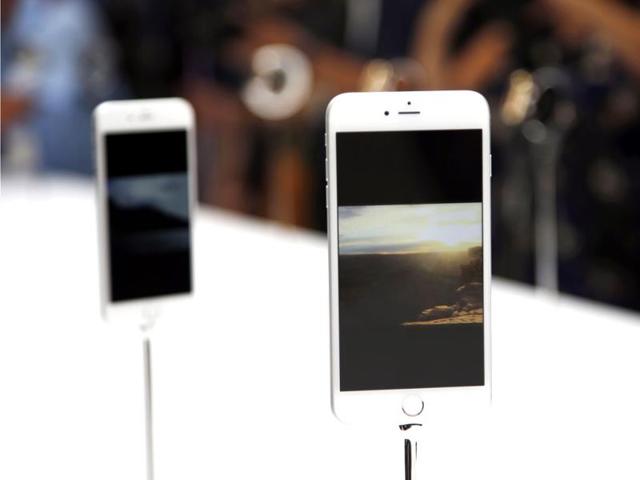 Apple iPhone 6 Plus is seen during an Apple event at the Flint Center in Cupertino, California. (Reuters Photo)