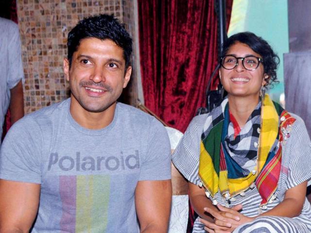 Farhan Akhtar and director Kiran Rao attended the press conference of 16th Mumbai Film Festival in Mumbai. The film festival is falling short of finances and Bollywood actors and directors have come forward with help. (PTI Photo)