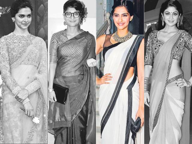 Re-inventorsBy now, we have almost seen it all when it comes to the revamped sari. From prints that range from yourchildhood love for pacman to those which make something as monotonous as a table fan look super chic. The print style apart, there’s the half-sari, the infamous sari gown and even the daring pants under the sari trend—and we have lovers of each championing the modern take on the signature ethnic wear. Actor and Bollywood’s fave fashionista, Sonam Kapoor, has to be your go-to inspiration, when it comes to being the harbinger of style loved by young sari lovers. And minimalism is what makes her picks top style charts. If you’re a clutter-breaker too, you are on Sonam’s style side.