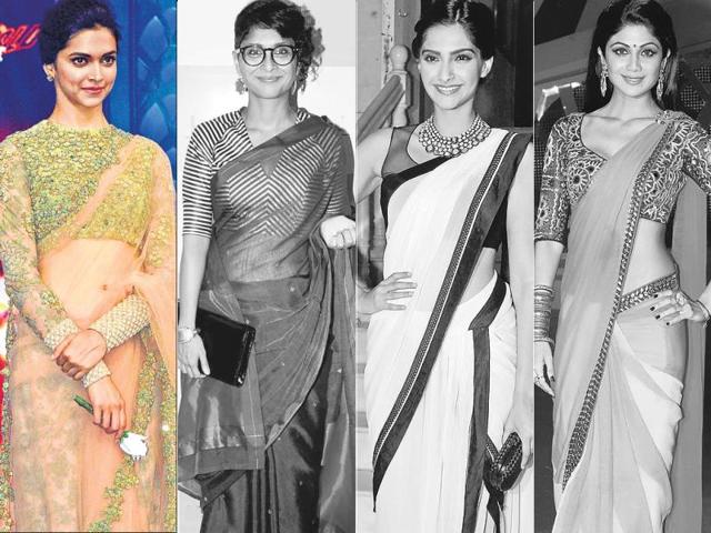 Vintage damesPowder pastels, romantic rose golds and pale minimalism, adorned generously with couture perfect gemstones and all that shimmers, without being OTT—Deepika defines the vintage-loving dame perfectly. These are drapes right out of a cinemascope adorned movie scene, with blue-blooded expensive taste. If you are an avid ­collector of lust-worthy ­vintage whimsy, you are definitely on the Padukone team when it comes to your sari personality.