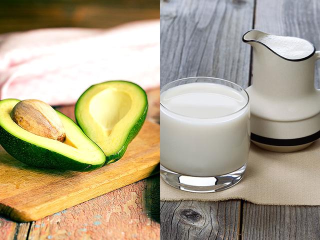Avocado and milk hair mask: Mash one avocado into fine pulp, mix ¼ cup of milk to it to turn it into a fine paste. Apply to hair and leave it on for 15 mins. Wash it off with cold water. Avocado and milk hair mask: Mash one avocado into fine pulp, mix ¼ cup of milk to it to turn it into a fine paste. Apply to hair and leave it on for 15 mins. Wash it off with cold water.