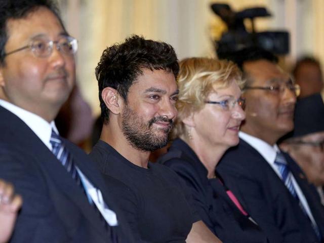 Aamir was on a three-day visit during which he participated in a nutrition programme initiated by UNICEF and organised by a local women’s group in western Nepal. (AFP photo)