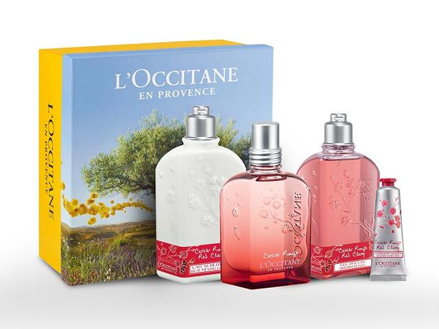 The Red Cherry gift set includes a floral and fruity Cherry Rouge Eau Intense (EDP), limited edition Cherry Rouge shower gel, beautifying lotion and hand cream. From L’Occitane. Price: Rs 7,730