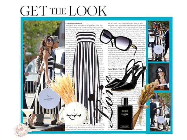 Cinematic classic: Dress via boutique1.com, Stella McCartney shoes, Forever 21 bag, scarf via lespommettes.com, faux ribboned wheat and doily plate via pier1.com, plate vy Villeroy & Boch, champagne glasses via maiagifts.co.uk, Chanel sunglasses