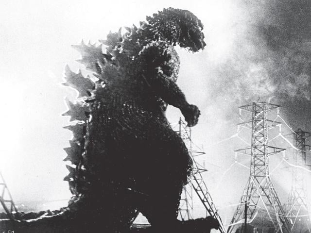 Godzilla made his first appearance on the big screen in this Ishiro Honda film as a symbol of the nuclear holocaust. Godzilla made his first appearance on the big screen in this Ishiro Honda film as a symbol of the nuclear holocaust.