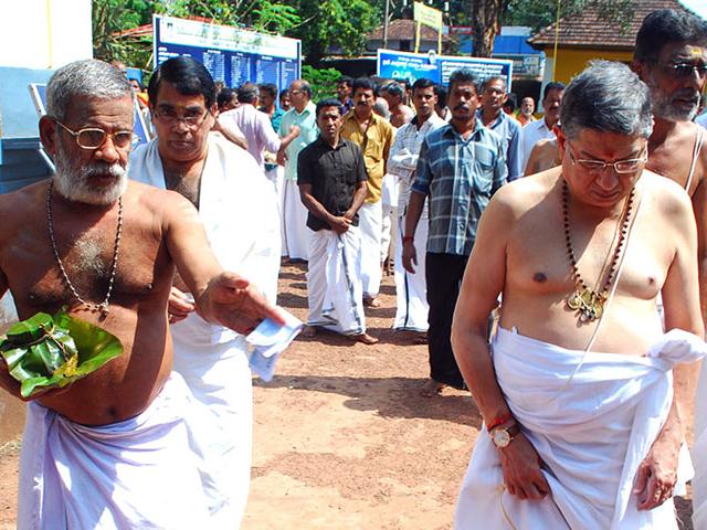 N-Srinivasan-coming-out-of-Rajarajeswari-temple-in-Kannur-district-K-Sasi-HT-file-photo