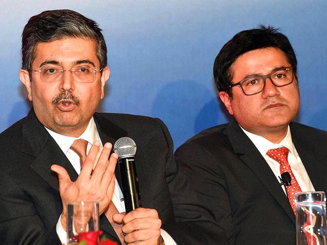 Kotak-executive-vice-chairman-and-MD-Uday-Kotak-and-ING-Vysya-CEO-designate-Uday-Sareen-at-a-press-meet-announcing-the-merger-between-Kotak-Mahindra-Bank-and-ING-Vysya-Bank-PTI-Photo Kotak-executive-vice-chairman-and-MD-Uday-Kotak-and-ING-Vysya-CEO-designate-Uday-Sareen-at-a-press-meet-announcing-the-merger-between-Kotak-Mahindra-Bank-and-ING-Vysya-Bank-PTI-Photo