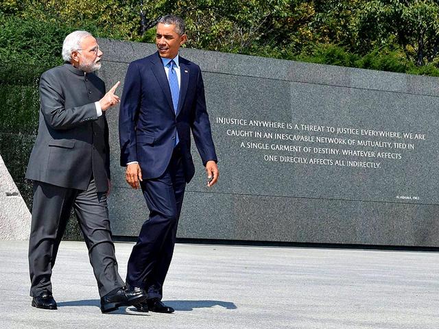 President-Barack-Obama-and-Prime-Minister-Narendra-Modi-at-the-Martin-Luther-King-Jr-Memorial-in-Washington-PTI-Photo President-Barack-Obama-and-Prime-Minister-Narendra-Modi-at-the-Martin-Luther-King-Jr-Memorial-in-Washington-PTI-Photo
