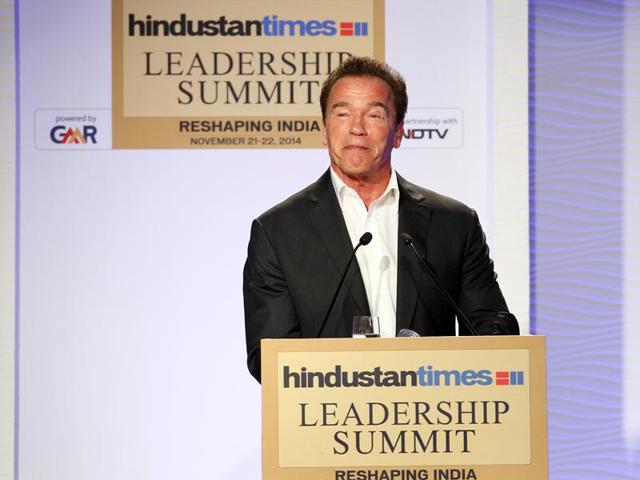 Schwarzenegger at HT Summit: He came, he spoke, he conquered