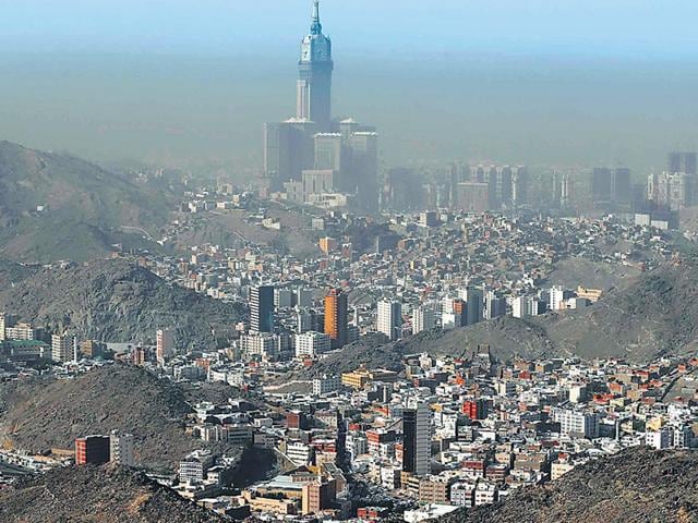 The four-faced Mecca Clock Tower — at 601 m — holds the record for being the tallest clock tower in the world and the largest clock face.