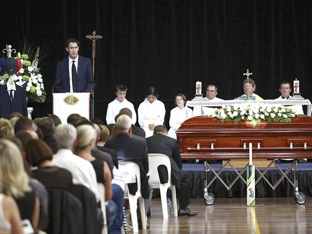 Australia bid an emotional farewell to cricketer Phillip Hughes with a live coast-to-coast broadcast allowing the nation to unite in celebration and remembrance of the life of the sportsman. (Reuters) Australia bid an emotional farewell to cricketer Phillip Hughes with a live coast-to-coast broadcast allowing the nation to unite in celebration and remembrance of the life of the sportsman. (Reuters)