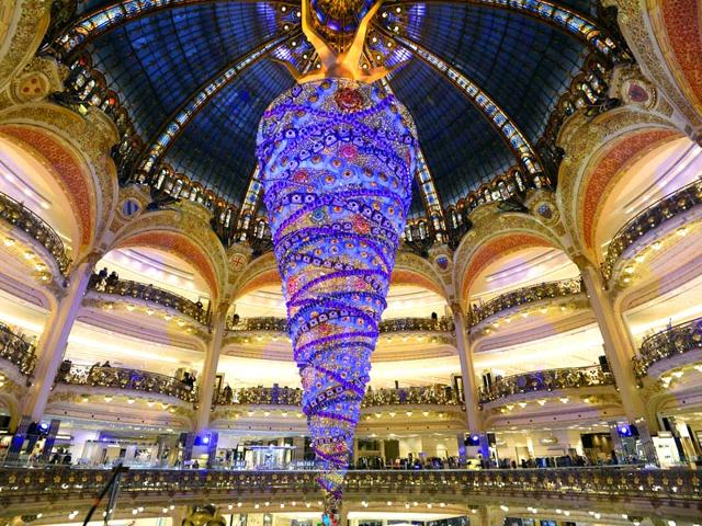 Paris's department store Galeries Lafayette's Christmas. (AFP Photo)