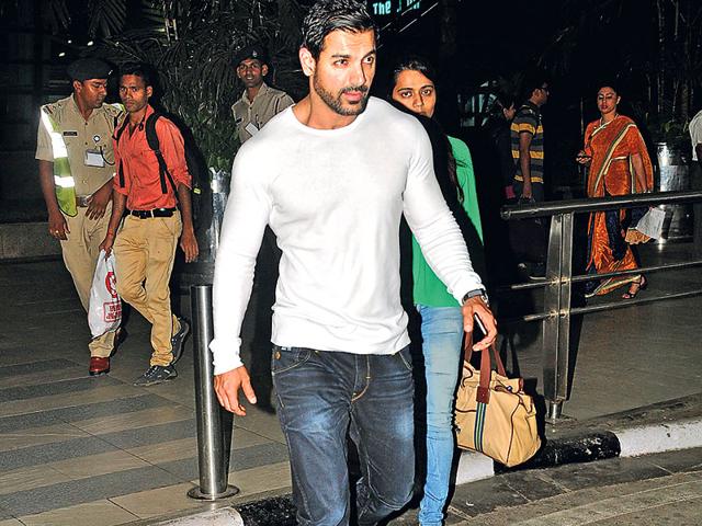John Abraham spotted at Mumbai airport. (Photo: Viral Bhayani)