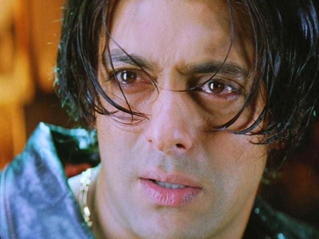 Salman Khan in a still from Tere Naam.