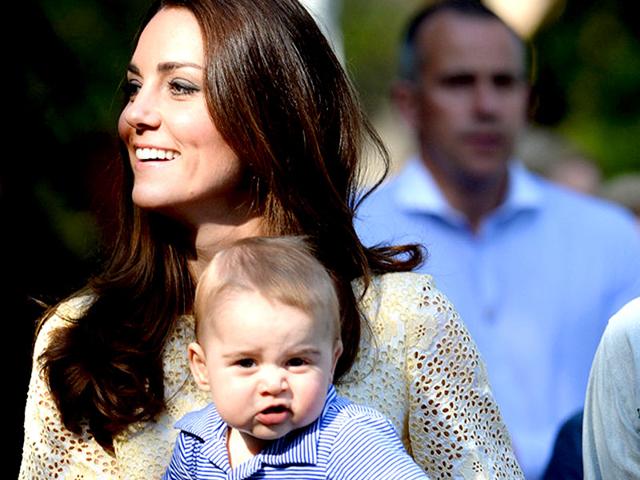 Kate Middleton with eight-month-old Prince George. (Agency) Kate Middleton with eight-month-old Prince George. (Agency)