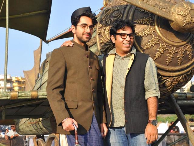 Ayushmann Khurrana, who plays scientist Shivkar Bapuji Talpade in Vibhu Puri's (right) directorial debut Hawaizaada, during the promotion of the film in Mumbai, on January 09, 2015. (Photo: IANS) Ayushmann Khurrana, who plays scientist Shivkar Bapuji Talpade in Vibhu Puri's (right) directorial debut Hawaizaada, during the promotion of the film in Mumbai, on January 09, 2015. (Photo: IANS)