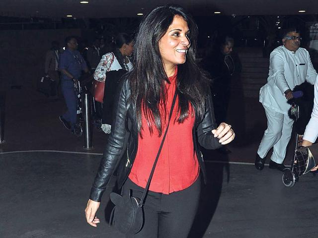 Richa Chadda spotted at Mumbai airport.