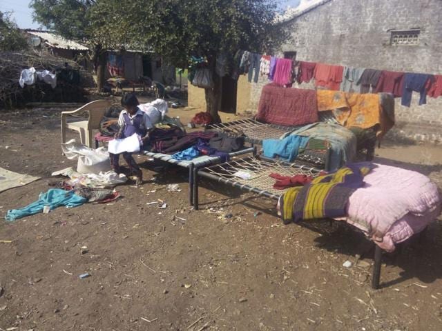 Many-villagers-are-keeping-their-household-goods-outside-their-houses-in-Barwani-HT-photo Many-villagers-are-keeping-their-household-goods-outside-their-houses-in-Barwani-HT-photo