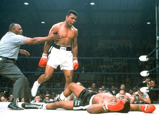 Heritage Auctions is offering the gloves as a single lot on February 21 in New York. The auctioneer expects they will sell for more than $1 million (more than Rs 6 crore). Bidding will start at $500,000. Some still believe the first-round knockout was with a "phantom punch". Footage of the fight does not make it clear whether Ali's quick right hand actually connected, and many fans booed. Even the most famous photos of the fight show an enraged Ali standing over Liston as he lay on the canvas, gesturing and yelling at him to get up and fight. (Text and Photo: AP) Heritage Auctions is offering the gloves as a single lot on February 21 in New York. The auctioneer expects they will sell for more than $1 million (more than Rs 6 crore). Bidding will start at $500,000. Some still believe the first-round knockout was with a "phantom punch". Footage of the fight does not make it clear whether Ali's quick right hand actually connected, and many fans booed. Even the most famous photos of the fight show an enraged Ali standing over Liston as he lay on the canvas, gesturing and yelling at him to get up and fight. (Text and Photo: AP)