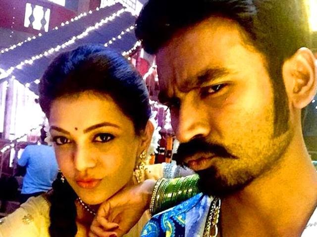 Kajal-Aggarwal-and-Dhanush-are-cast-against-each-other-in-Maari-MaariOfficial-Facebook