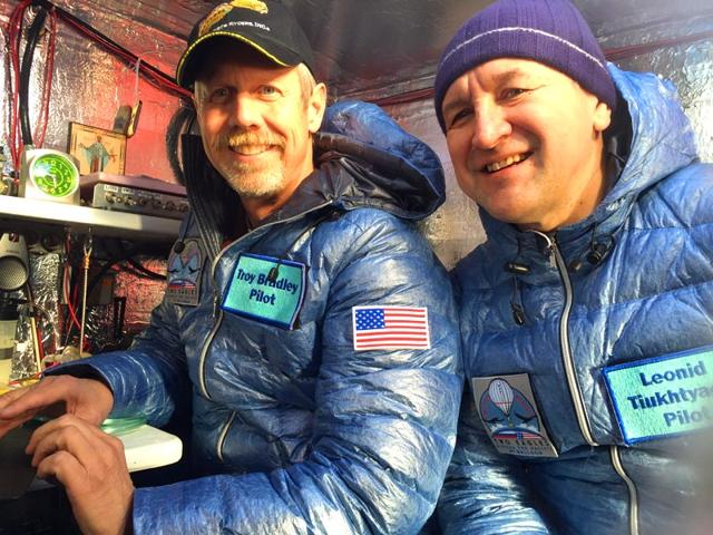 This-January-8-2015-photo-provided-by-Tami-Bradley-Two-Eagles-Balloon-Team-shows-pilots-Troy-Bradley-of-Albuquerque-New-Mexico-L-and-Leonid-Tiukhtyaev-of-Russia-before-they-lift-off-in-a-gas-balloon-in-Saga-Japan-AP-Photo-Tami-Bradley-Two-Eagles-Balloon-Team This-January-8-2015-photo-provided-by-Tami-Bradley-Two-Eagles-Balloon-Team-shows-pilots-Troy-Bradley-of-Albuquerque-New-Mexico-L-and-Leonid-Tiukhtyaev-of-Russia-before-they-lift-off-in-a-gas-balloon-in-Saga-Japan-AP-Photo-Tami-Bradley-Two-Eagles-Balloon-Team