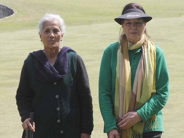 From-left-Dalbir-Sahi-78-and-Pali-Sukerchakia-79-will-be-the-seniormost-participants-at-the-21st-Punjab-Open-Ladies-Golf-Tournament-starting-on-Tuesday--HT-PHOTO