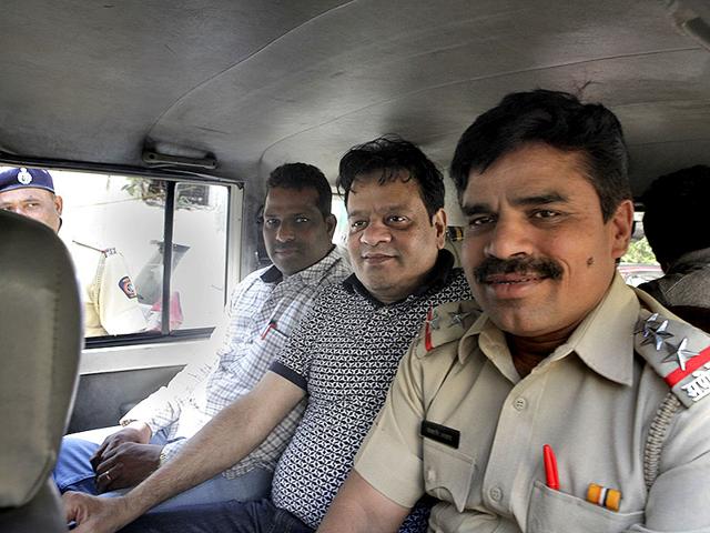Underworld don Dawood Ibrahim's brother Iqbal Kaskar is seen outside the Sweri court in Mumbai. He was arrested on the charges of extortion and assault following a complaint by an estate agent. (Kalpak Pathak/HT photo)