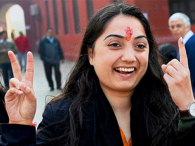 Nupur Sharma, the BJP candidate from New Delhi constituency, alleged on Saturday that her sister was roughed up by AAP workers. (PTI Photo)