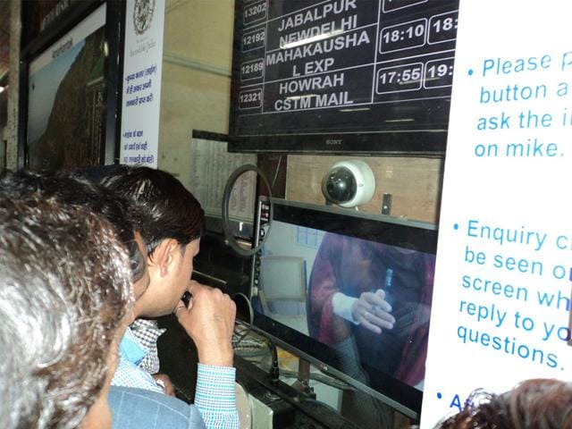 A-passenger-seeks-information-about-trains-using-a-video-based-enquiry-system-at-Jabalpur-railway-station-HT-photo