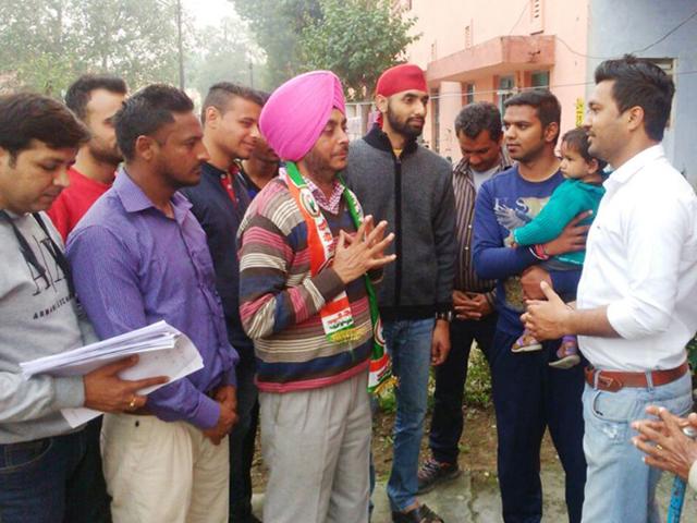 Congress-candidate-Paramjit-Singh-Pamma-campaining-in-Nangal Congress-candidate-Paramjit-Singh-Pamma-campaining-in-Nangal