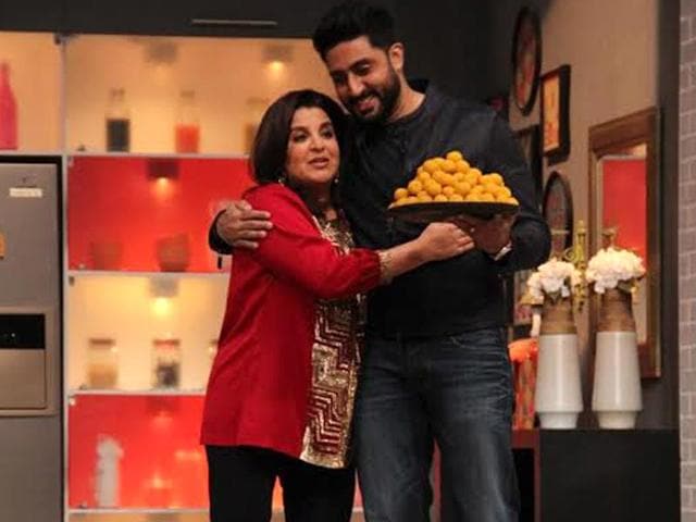 Abhishek Bachchan managed to impress Farah Khan with his sweets.