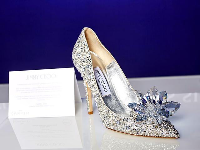 Cinderella's glass slipper by Jimmy Choo.