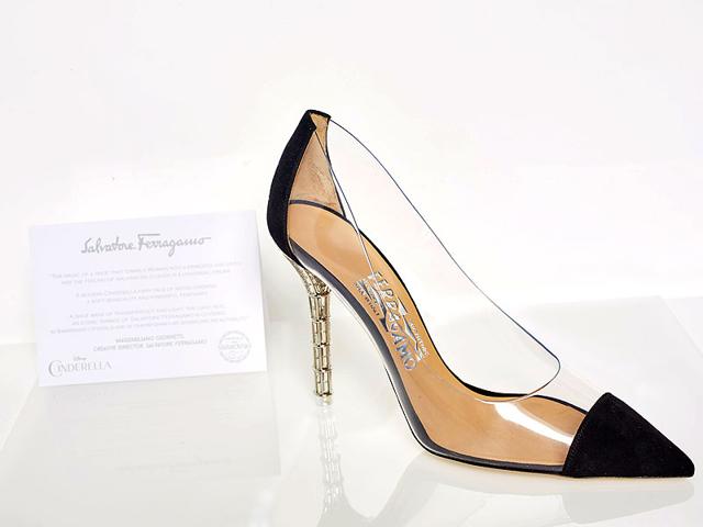 Cinderella's glass slipper by Salvatore Ferragamo.